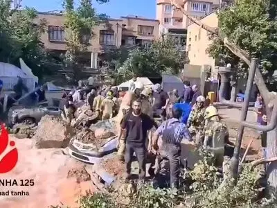 ویدیوی دیگری از لحظات پس از حمله اسراییل در ۲۵ خرداد میدان قدس تجریش تهران