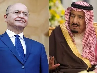 تماس تلفنی پادشاه عربستان با برهم صالح