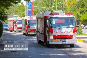 رونمایی از پهپاد و ربات‌ آتش‌نشان در اصفهان 