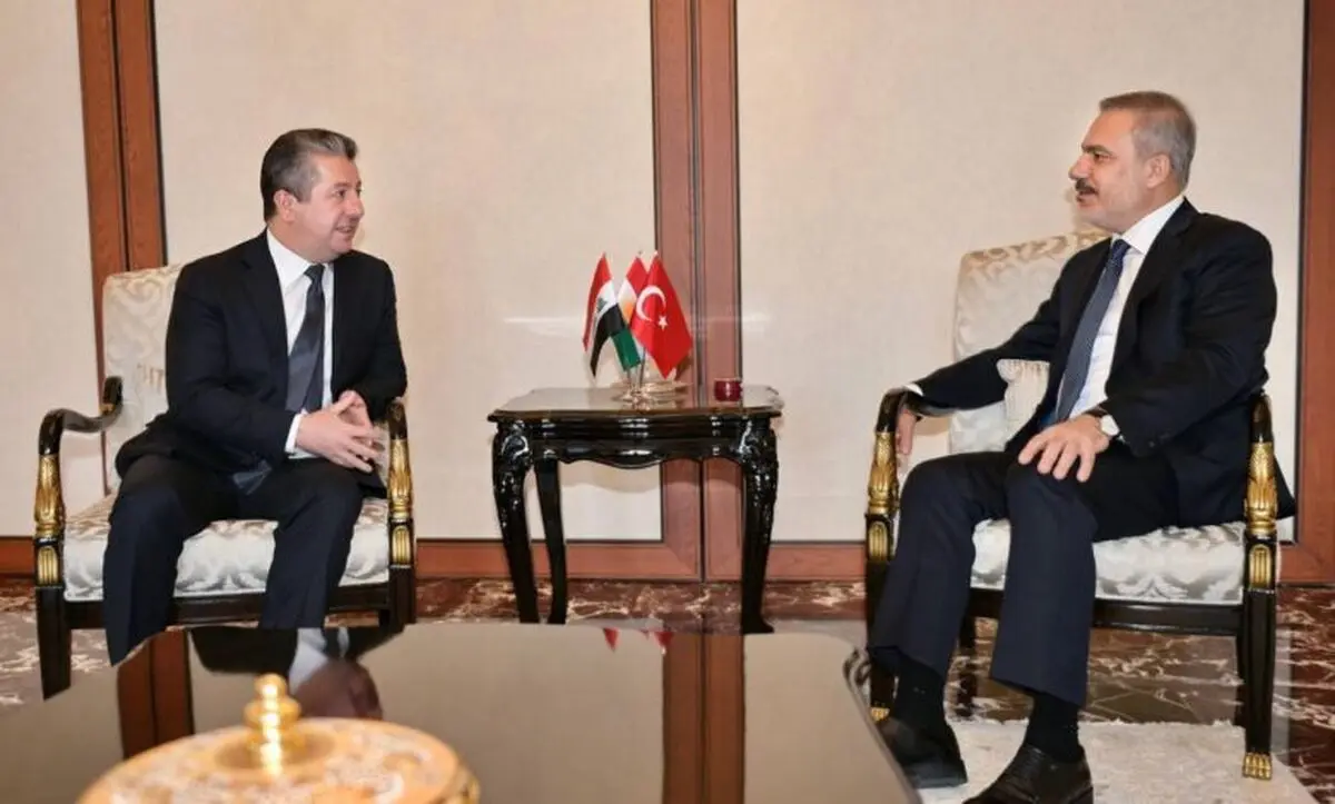 بارزانی و فیدان در آنکارا دیدار و گفت‌وگو کردند
