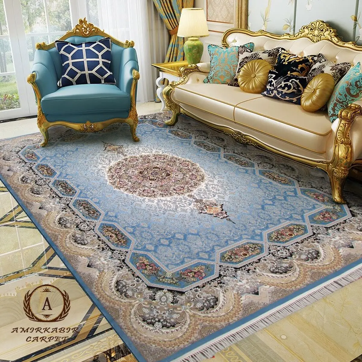 خرید فرش ماشینی از فروشگاه اینترنتی فرش امیر کبیر 