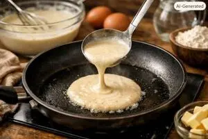 طرز تهیه پنکیک ساده با آب