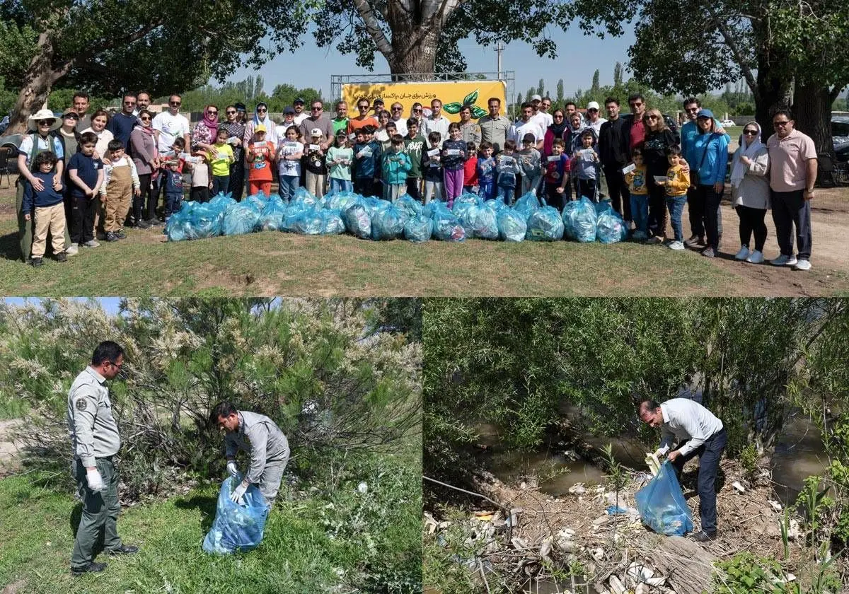 حاشیه رودخانه باراندوز شهرستان ارومیه پاکسازی شد