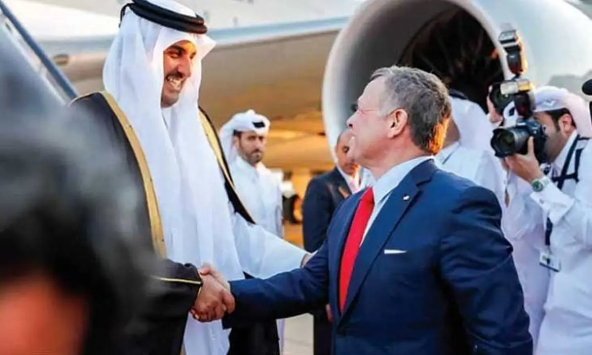 امیر قطر وارد امان شد