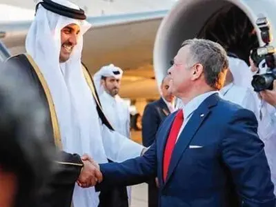 امیر قطر وارد امان شد