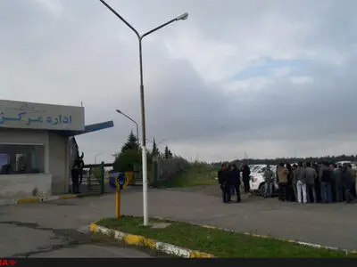 کارگران بخش حفاظت مجتمع کشت و صنعت مغان تجمع کردند