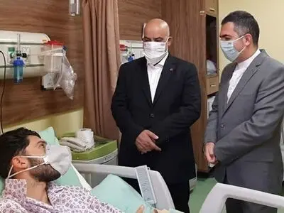  عیادت سرپرست و معاون باشگاه از مهاجم پرسپولیس 
