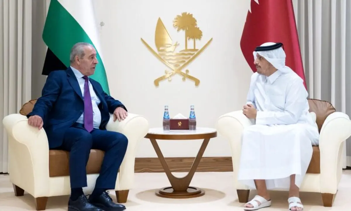 دیدار آل ثانی و معاون محمود عباس درباره تحولات غزه و فلسطین