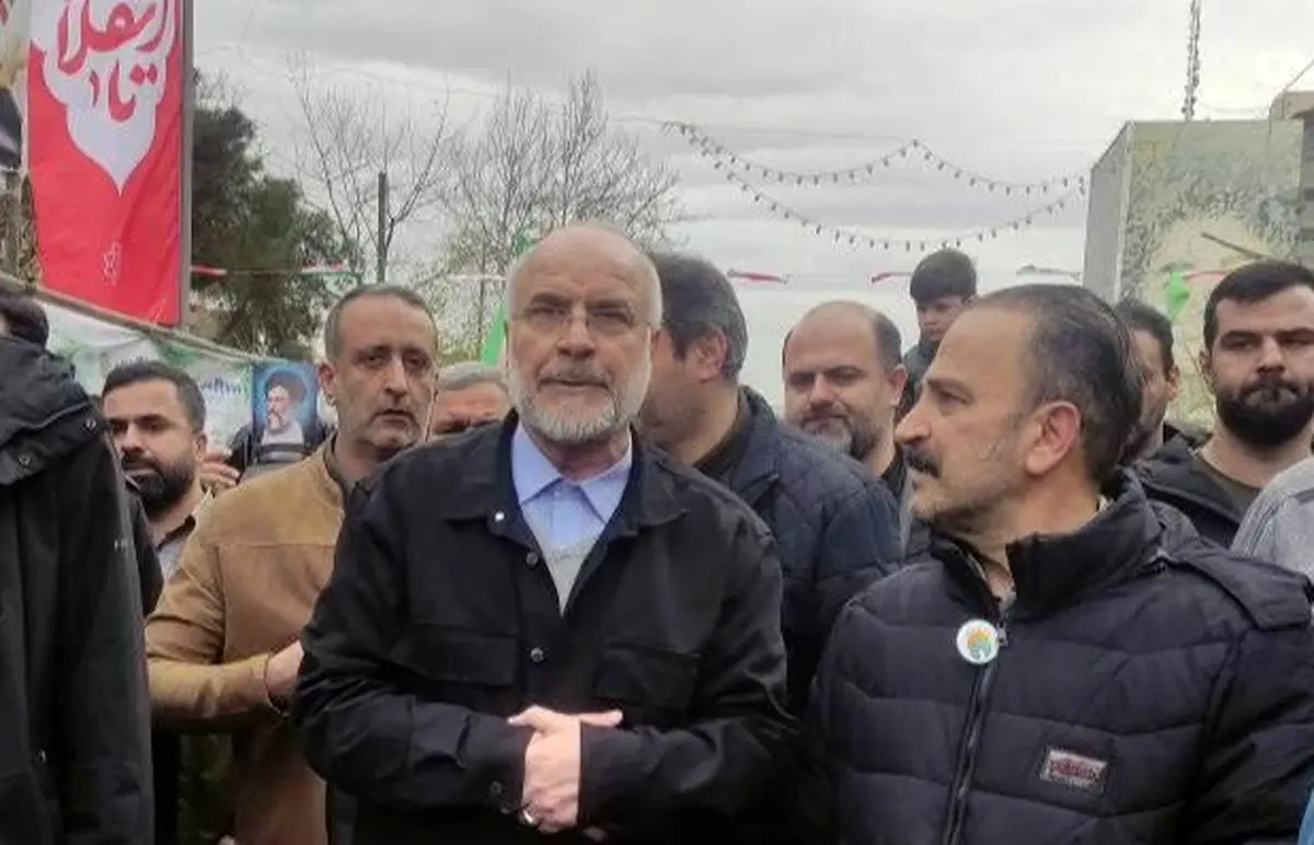 حضور قالیباف در راهپیمایی ۲۲ بهمن 