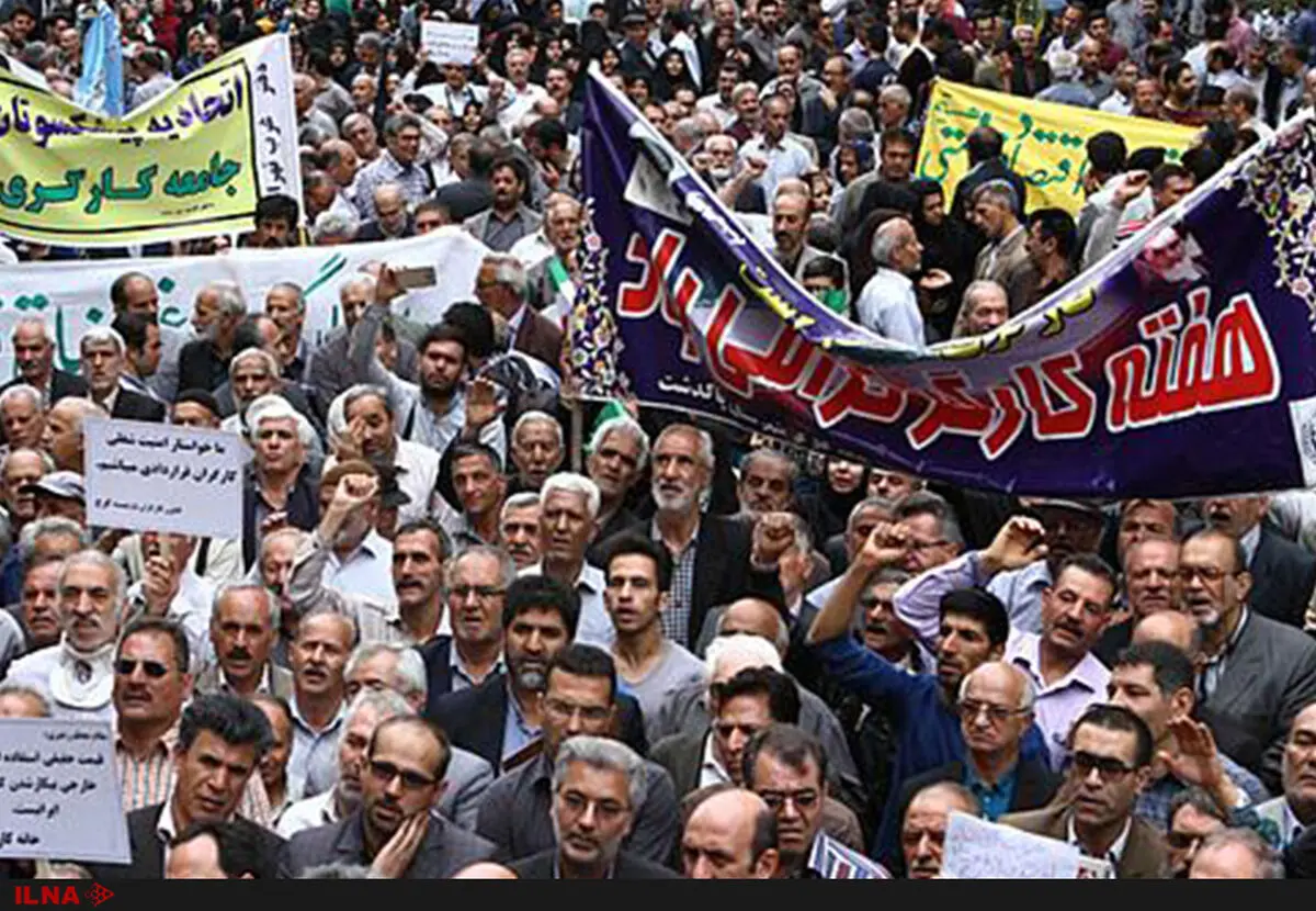 پخش زنده راهپیمایی کارگران در اینستاگرام