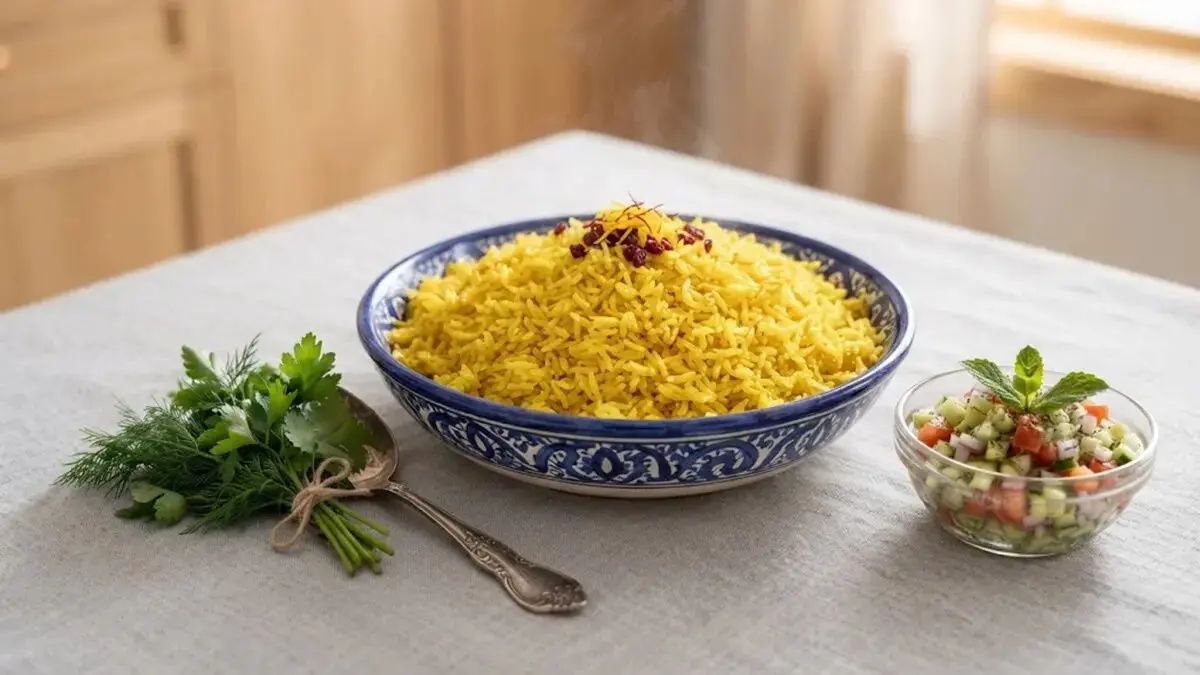 طرز تهیه پلو زردچوبه؛ ساده و خوش‌رنگ