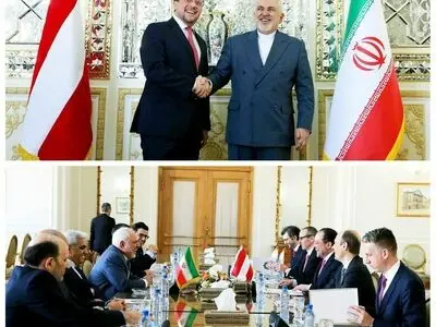  وزیر امور خارجه اتریش با ظریف دیدار کرد 