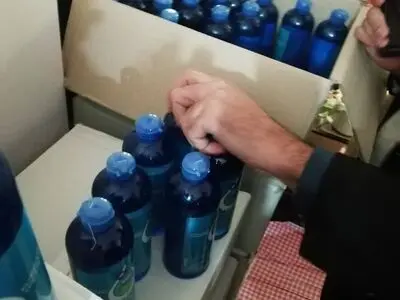 کشف ۱۱۴۰ عدد بطری محلول ضدعفونی کننده در کرج 