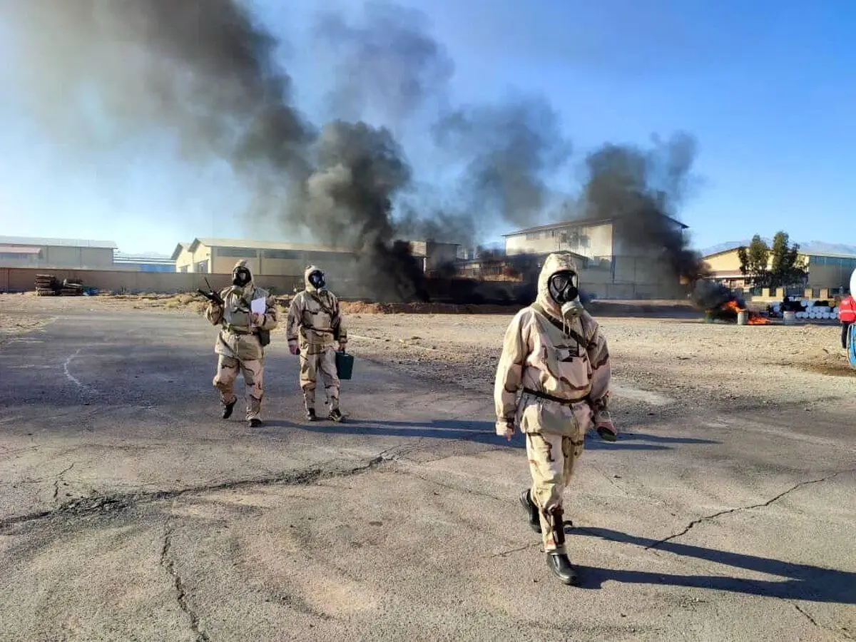 رزمایش پدافند شیمیایی منطقه ویژه اقتصادی انرژی پارس آغاز شد