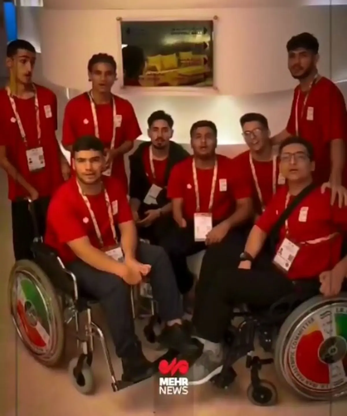 تبریک روز مادر توسط اعضای کاروان ورزش ایران در بازی‌های پاراآسیایی جوانان + فیلم