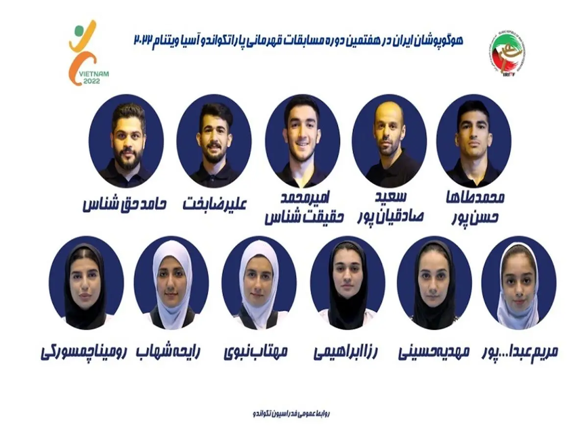 اعلام قرعه پاراتکواندوکاران ایرانی در مسابقات آسیایی