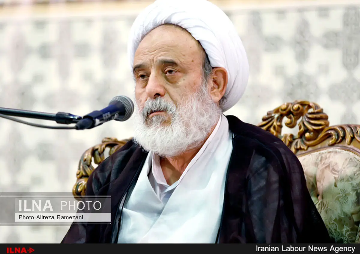 بازی کردن شیخ حسین انصاریان با نوه اش + عکس