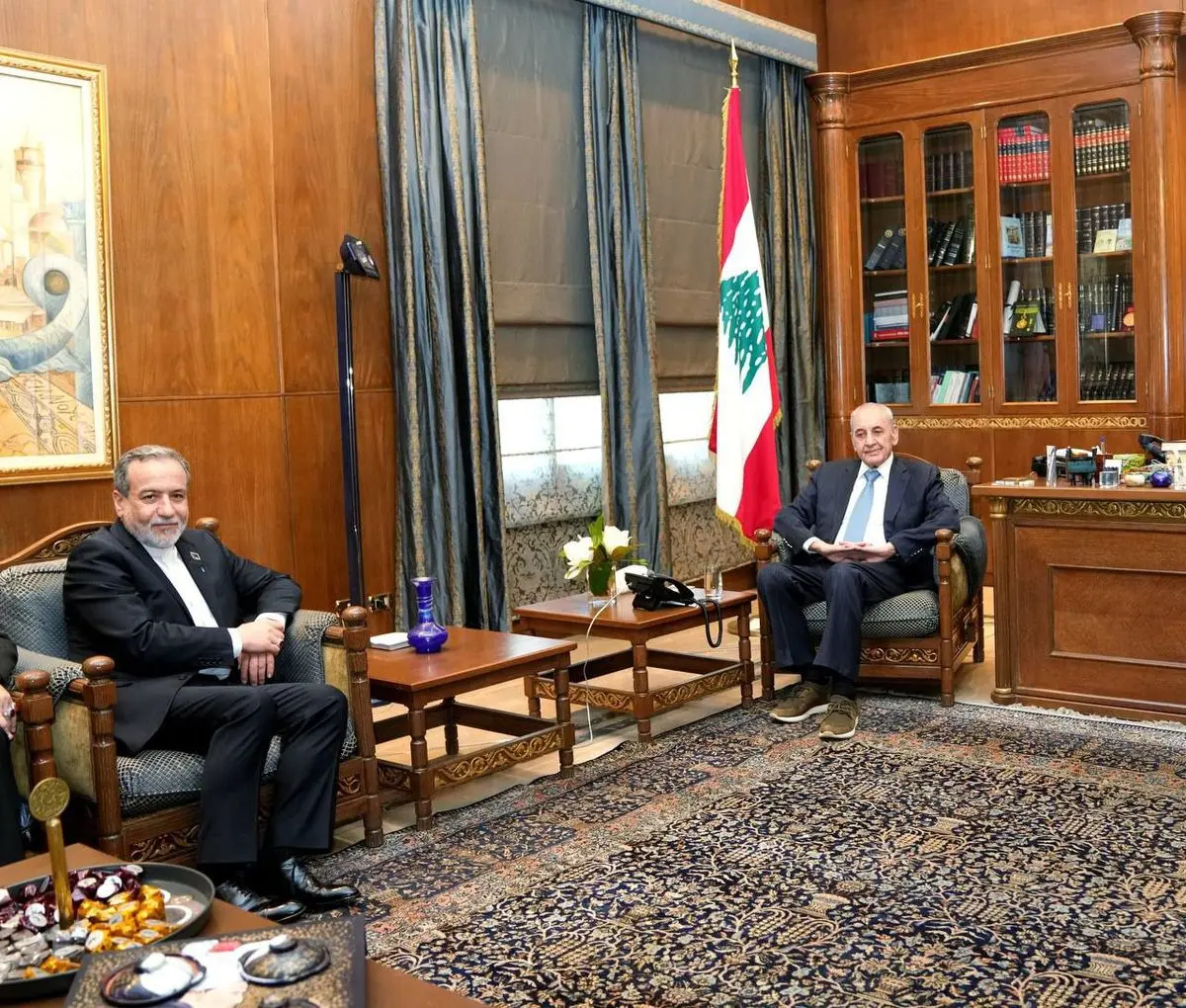 دیدار عراقچی با رییس مجلس لبنان