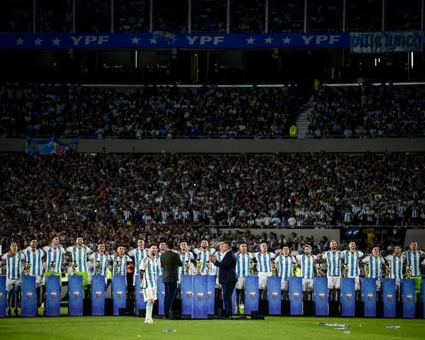 ویدیو: جشن تماشایی طرفداران آرژانتین در ورزشگاه مونومنتال