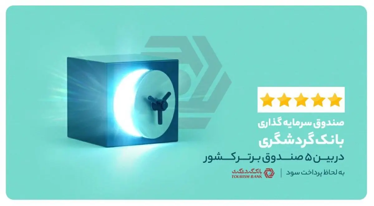 صندوق سرمایه‌گذاری بانک گردشگری در بین 5 صندوق برتر کشوربه لحاظ پرداخت سود