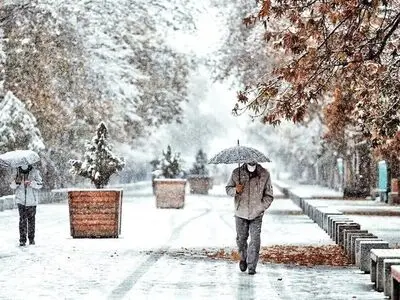 برف و باران در راه استان اردبیل