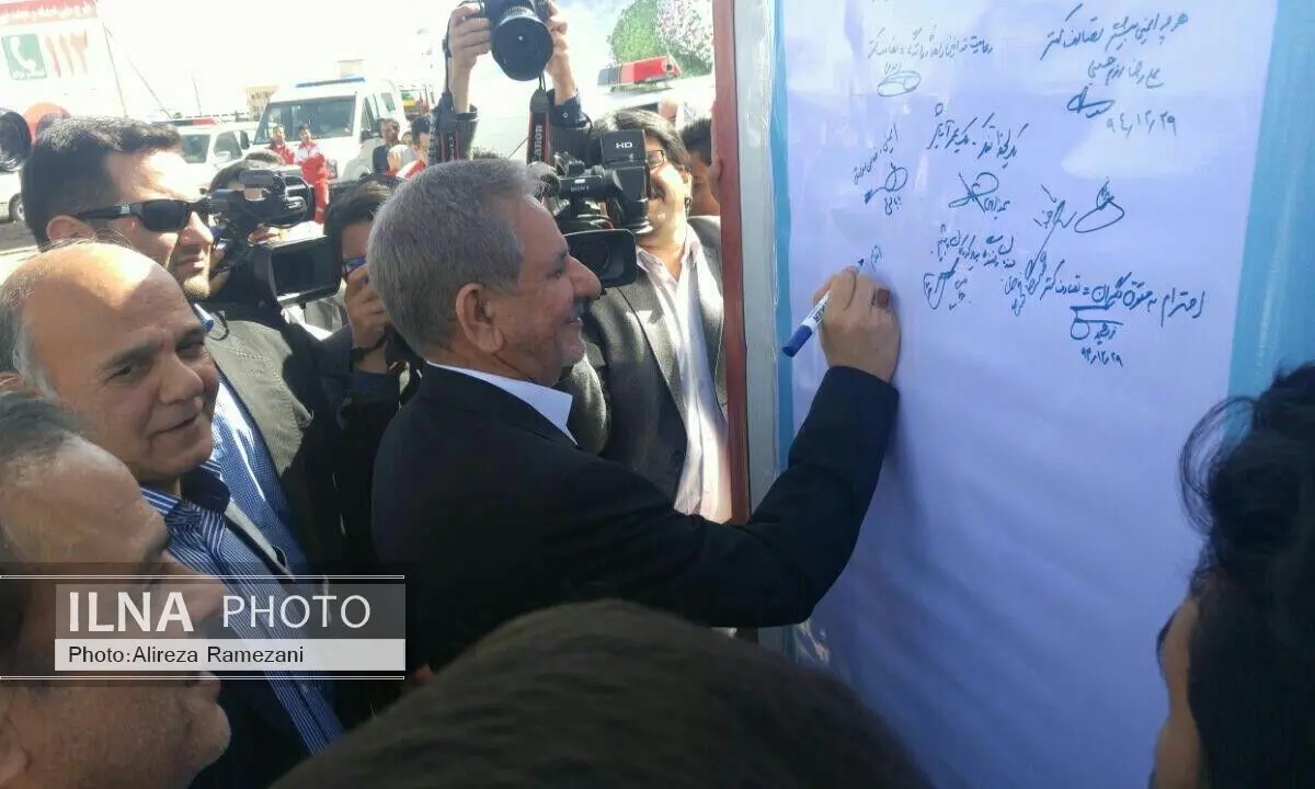 میثاقنامه «نه به تصادفات جاده‌ای» توسط جهانگیری امضا شد