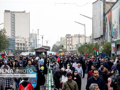 راهپیمایی مردم تهران در محکومیت جنایات رژیم صهیونیستی در فلسطین