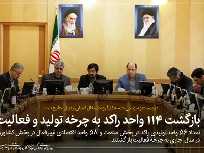 سوله‌های واحدهای تولیدی راکد در اختیار سرمایه‌گذاران جدید قرار گیرد/ بازگشت ۱۱۴ واحد راکد به چرخه تولید و فعالیت در استان اردبیل