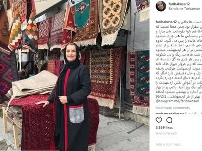 خانم بازیگر در بندر ترکمن(عکس)