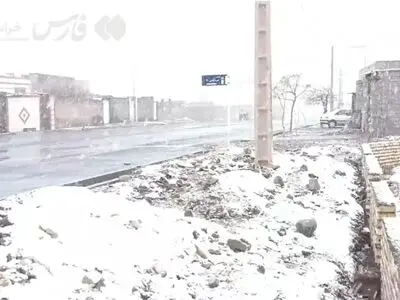 برف زمستانی در روستای قلعه‌نوی خواف + فیلم
