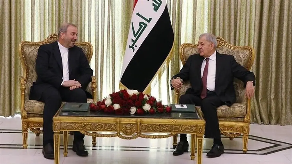 الرئیس العراقي والسفیر الإیراني یبحثان تعزیز العلاقات الثنائیة