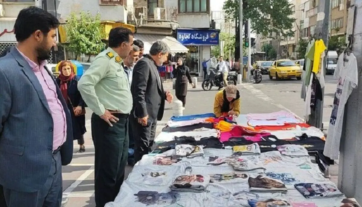 اجرای طرح نظم‌دهی به دستفروشان در مرکز تهران توسط پلیس 