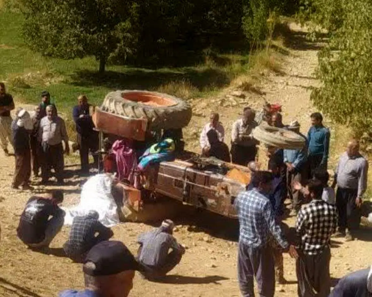 سقوط مرگبار تراکتور در الیگودرز؛ هشداری جدی برای رانندگان ماشین‌آلات کشاورزی