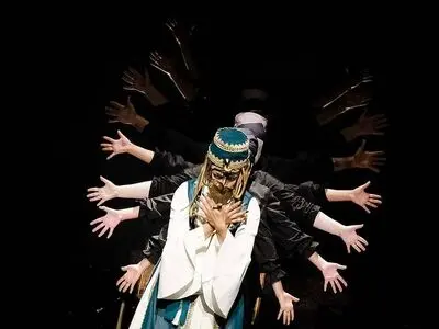 آیین شبچراغ «سیاه بازی شاماران» برگزار شد