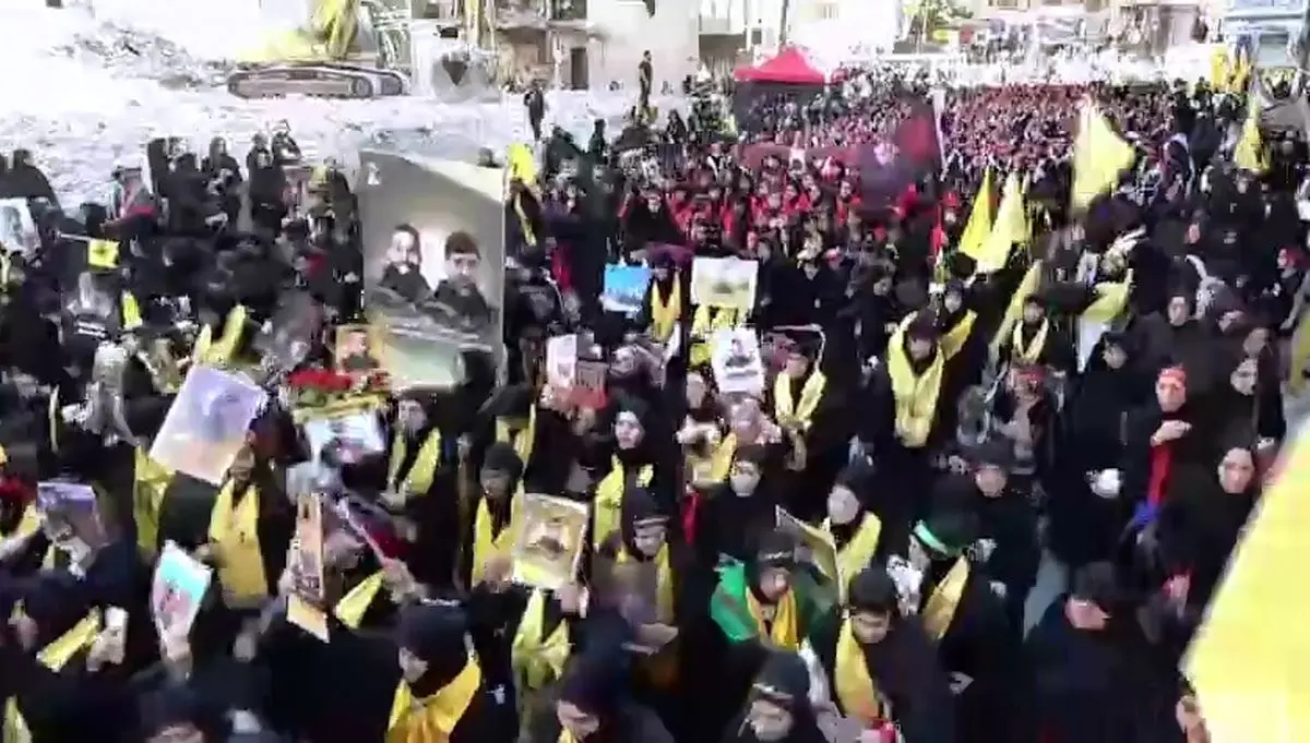 مراسم عزاداری روز عاشورا در ضاحیه جنوبی بیروت + فیلم