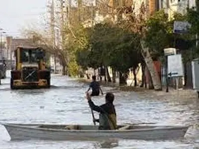 وضعیت عجیب سیلاب در منطقه هدیش بندرعباس + فیلم