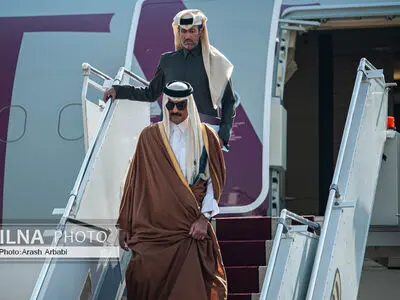ورود امیر قطر به تهران 