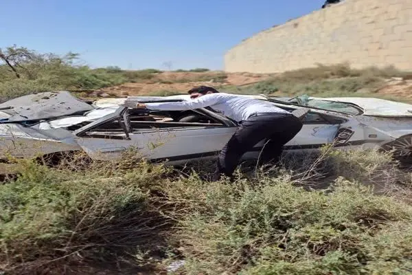 ۲ فوتی بر اثر واژگونی خودرو از پل در خوزستان