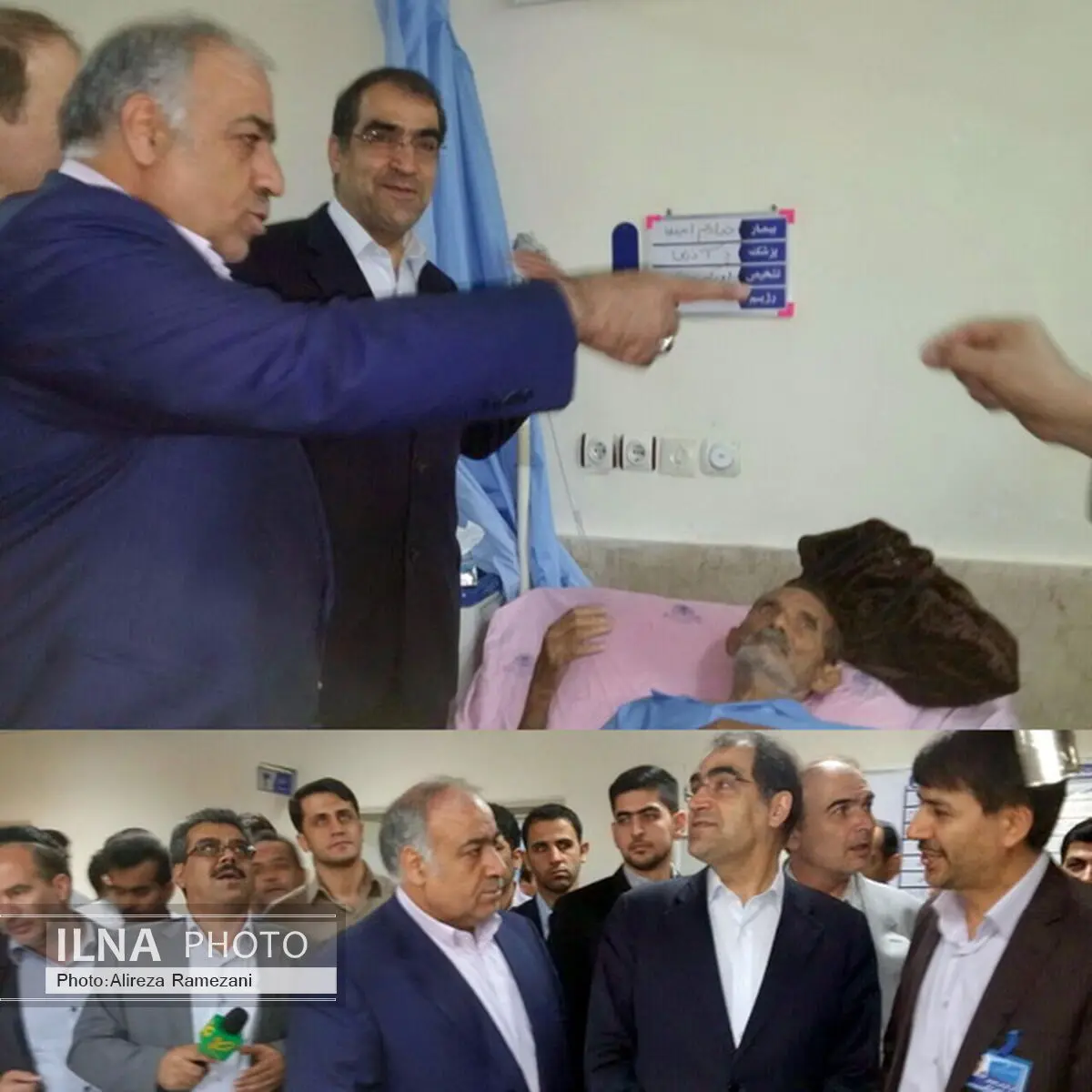 وزیر بهداشت از بیماران بستری در بیمارستان شهدای عشایر خرم‌آبادعیادت کرد 