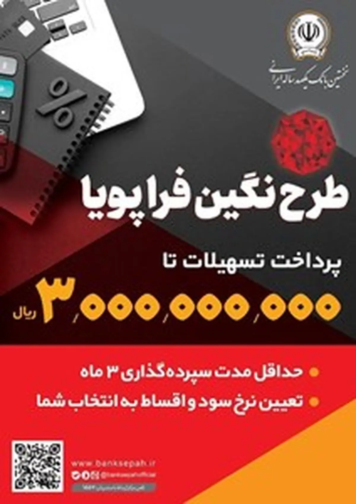 پرداخت وام 300 میلیون تومانی با نرخ سود حداقل 5 درصد توسط بانک سپه