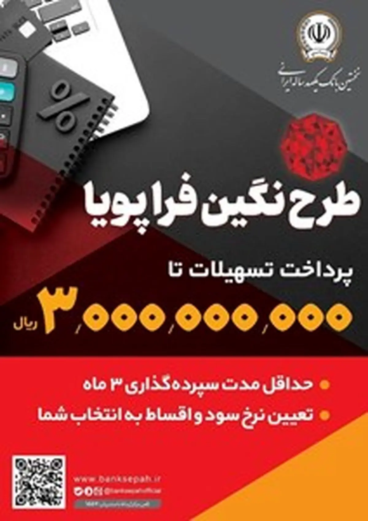 پرداخت وام 300 میلیون تومانی با نرخ سود حداقل 5 درصد توسط بانک سپه