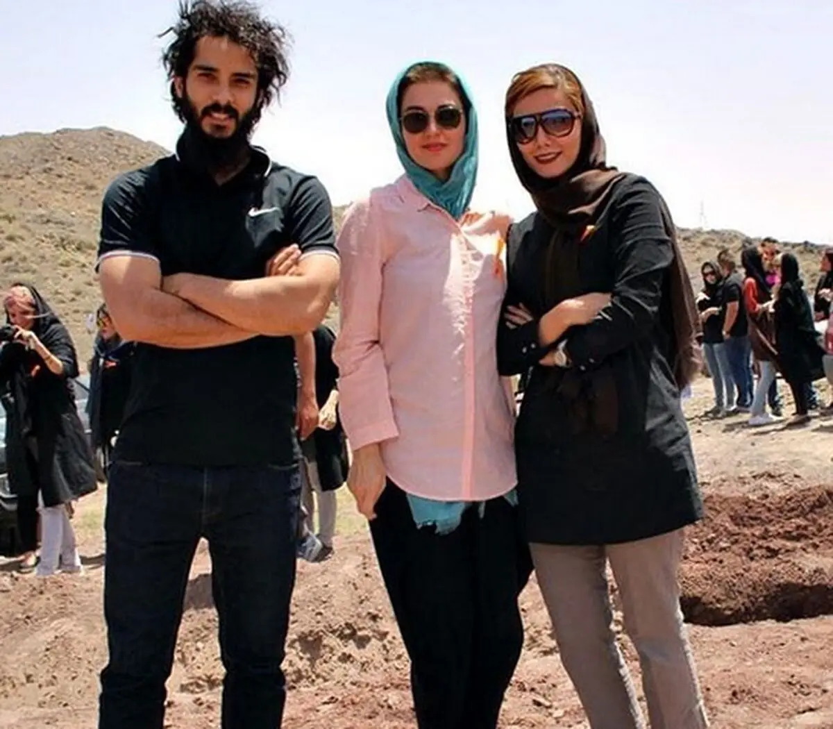 بازیگر ایرانی در کنار همسر فرانسوی‌اش / عکس