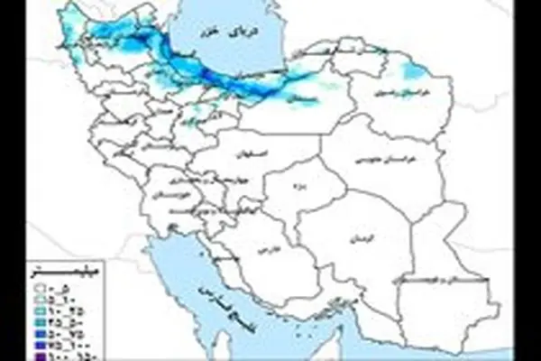 پیش‌بینی بارش در شمال غرب و مناطقی از شمال کشور طی هفته جاری