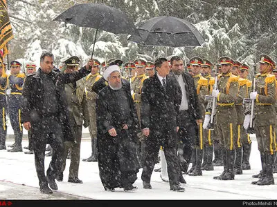 استقبال رسمی رئیس جمهور کشورمان ازهمتای اسلوونی خود