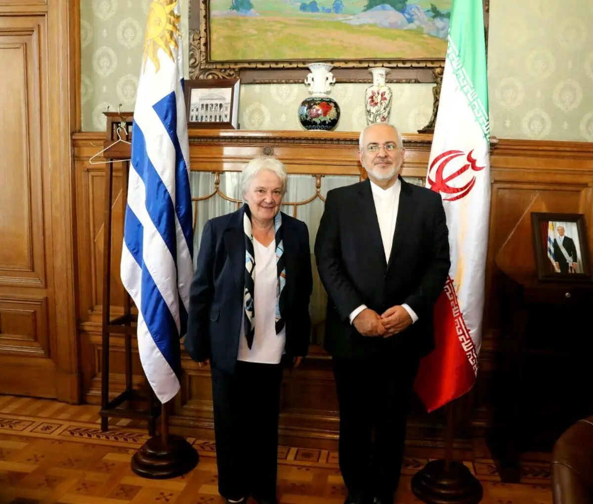 دیدار ظریف با رییس مجلس سنای اروگوئه