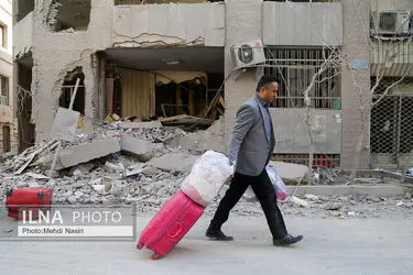 خیابان کارگر جنوبی یک روز بعد از حمله