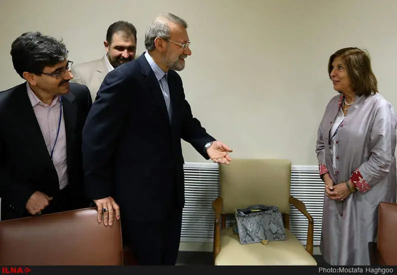دیدار علی لاریجانی با رییس مجلس اعیان انگلیس