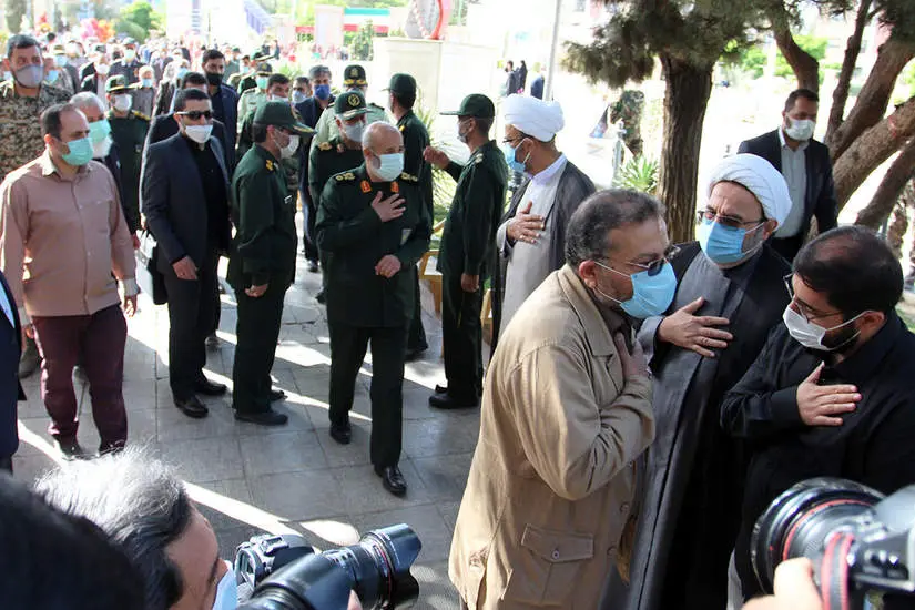 مراسم ترحیم سردار محمد حجازی در گلستان شهدای اصفهان برگزار شد