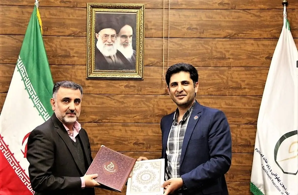 امضای تفاهم نامه همکاری مشترک فی مابین فدراسیون ورزش کارگری و فدراسیون ورزش های زورخانه ای و کشتی پهلوانی
