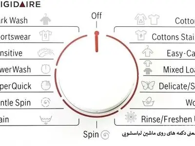 کاربرد دکمه های ماشین لباسشویی + فیلم